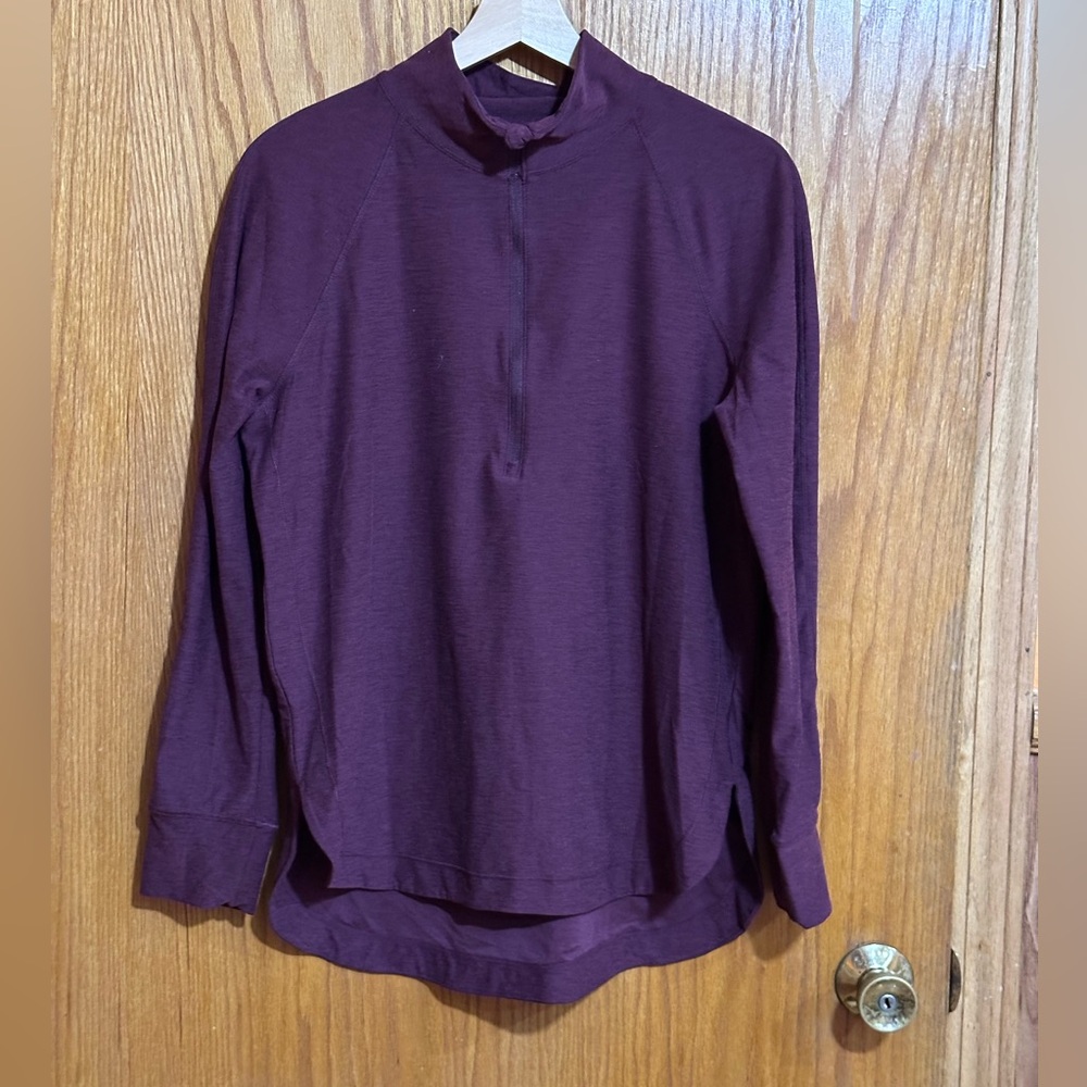 Apana women’s half zip sz medium purple plum yoga workout
